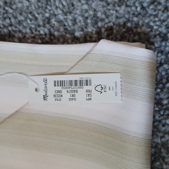 New Madewell Silk Twill Tie Faded Khaki - Picture 4 of 4